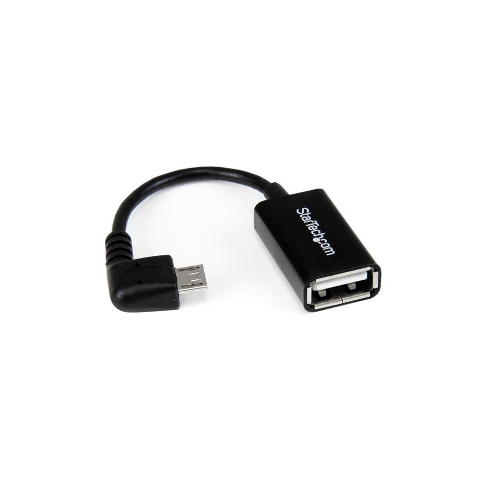 Startech.com 5In Right Angle Micro Usb To Usb Otg Host Adapter M/F
