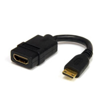 13 cm hoge snelheid HDMI-kabel - STARTECH - HDMI naar HDMI Mini - M/V - Zwart