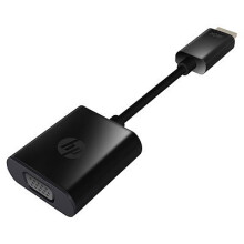 Câble vidéo HDMI/VGA - HP - Adaptateur vidéo - 1 x HD-15 Femelle VGA - 1 x HDMI Mâle - Noir