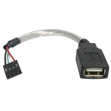 USB 2.0 -kaapeli - USB A naaras-USB-emolevyn sovitin, 4-nastainen F/F - 15 cm - ALOITUS