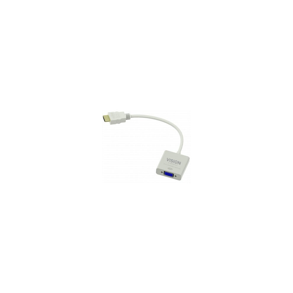 Vision Tc-Hdmivga Hdmi Vga Cable Interface/Gender Adapter White 4191274000004