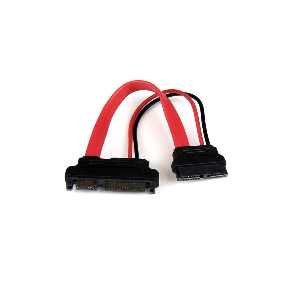Startech.com 6In Slimline Sata To Sata Adapter With Power - F/M