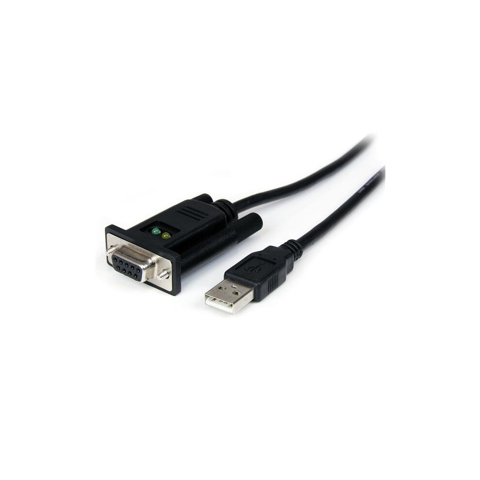 StarTech.com 1 Port USB to Null Modem RS232 DB9 Serial DCE Adapter Cable with FTDI