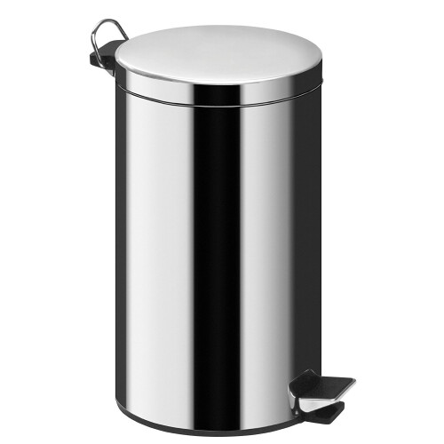 Premier Housewares 20 Ltr Mirror Polished Stainless Steel Pedal Bin