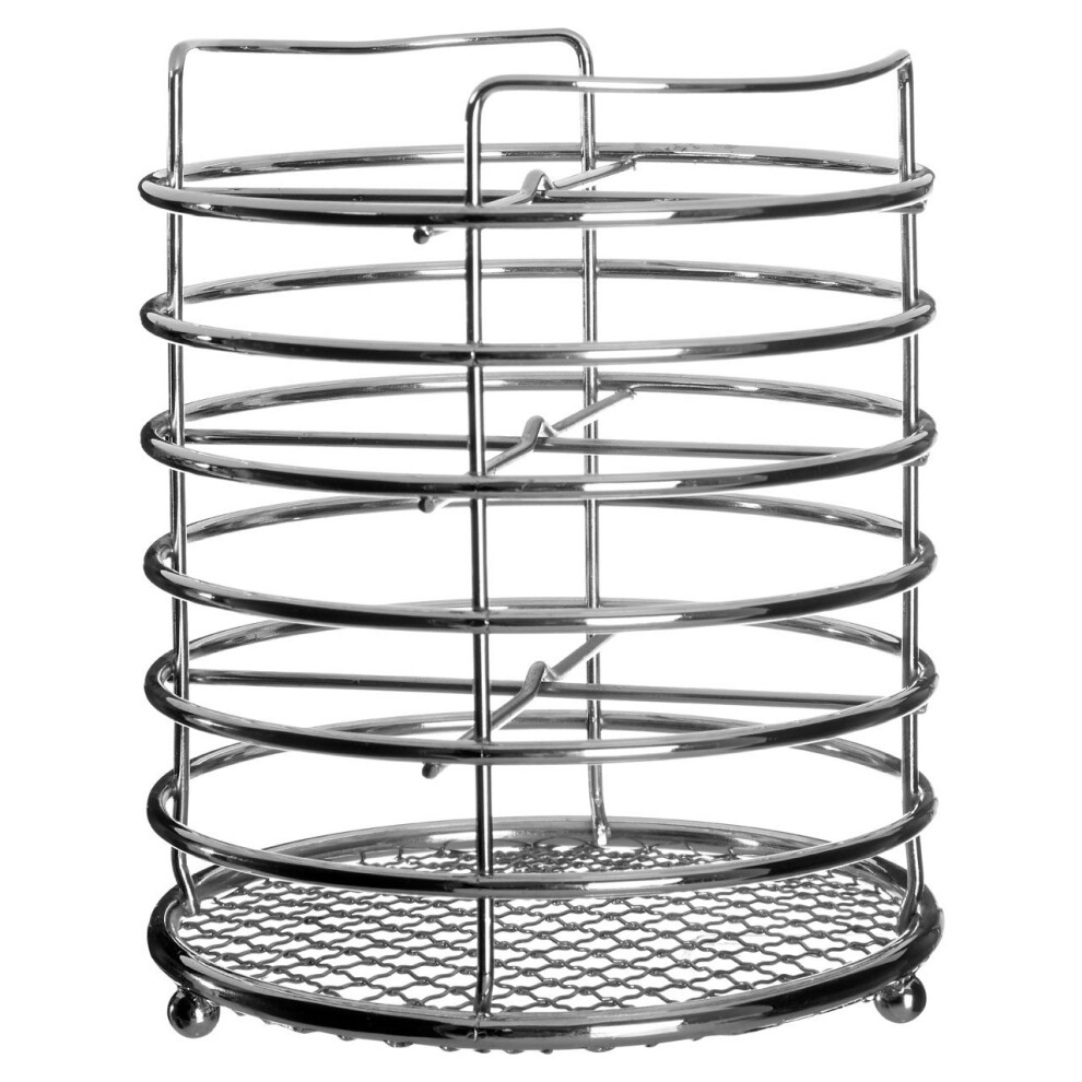Premier Housewares Chrome Cutlery Caddy | Separated Cutlery Holder