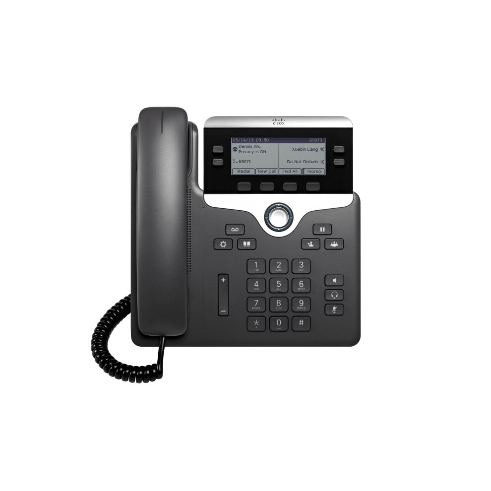 Cisco 7821 Wired Handset 2Lines Black/Silver 882658829796