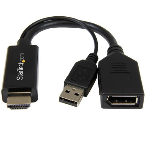 StarTech.com STARTECH.COM HDMI–DisplayPort 4K -sovitin - USB-virtalähde