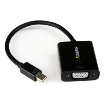 Adaptador de vídeo Mini DisplayPort 1.2 a VGA - Convertidor Mini DP a HD15 - M/F - 1920 x 1200 - Negro