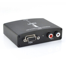 Convertisseur VGA & audio vers HDMI - LINDY - FullHD 1080p - Plug-and-Play - Noir