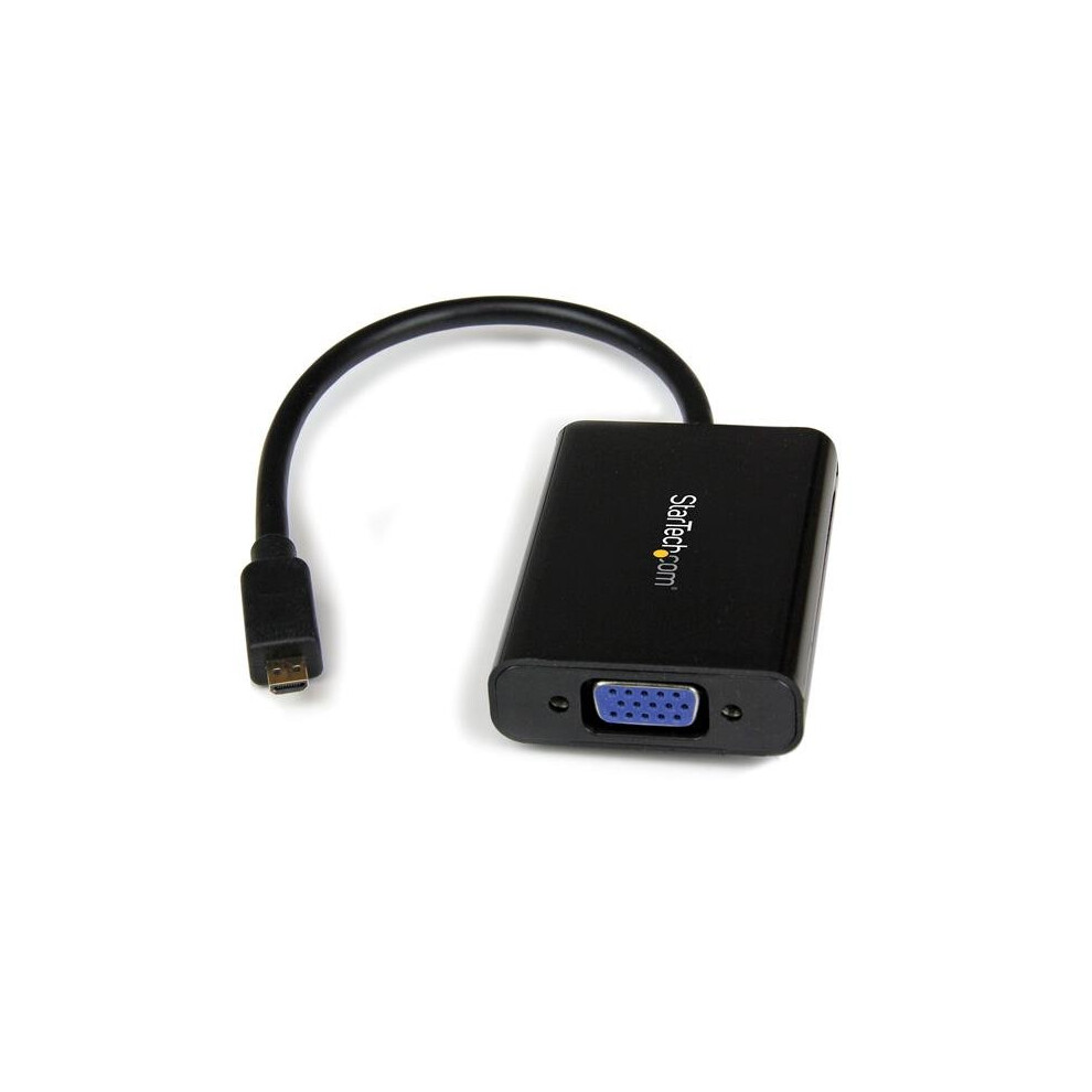 Photos - Other for Computer Startech.com Micro HDMI to VGA Adapter Converter with Audio for Smartphones / Ultrabooks / Tablets - 1920x1200