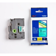 BROTHER P-TOUCH TZE-721 cinta de etiquetas laminada negro sobre verde 9mm