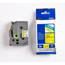 BROTHER P-TOUCH TZE-651 cinta de etiquetas laminada negro sobre amarillo 24mm