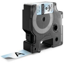 Industrielle Etiketten - DYMO - Rhino - Permanenter Polyester - 19mm x 5.5m - Schwarz auf Transparent