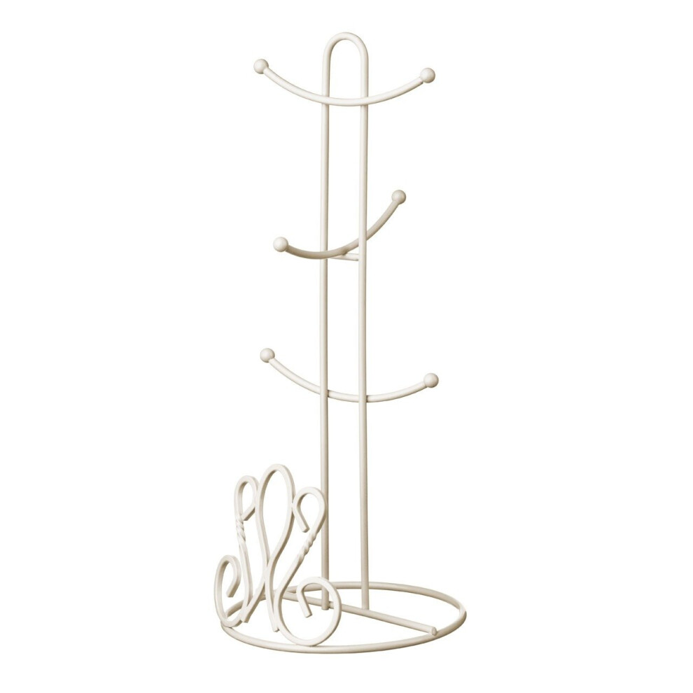 6-Cup De Lis Mug Tree - Cream