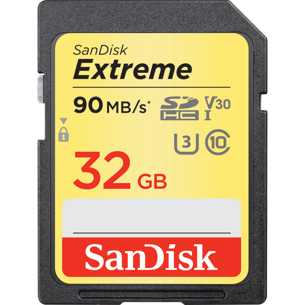Sandisk Extreme, 32 GB 32GB SDHC UHS-I Class 10 memory card