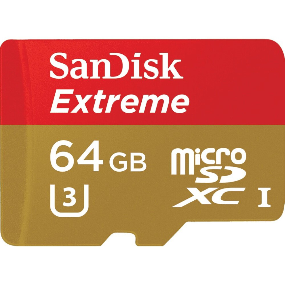 Sandisk Extreme 64GB 64GB MicroSDXC UHS-I Class 10 memory card