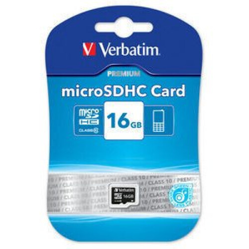 Verbatim Carte mémoire flash 16 Go Class 10 microSDHC - VERBATIM