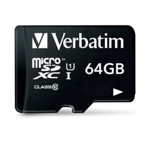 Verbatim 64GB Micro SD-Karte mit Adapter 10MB/s