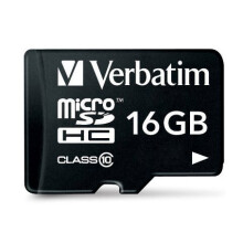 Scheda di memoria Micro SDHC 16Go Class 10 con adattatore SD gratuito