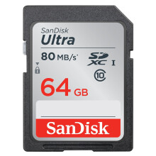 SanDisk SDSDUNC-064G-GN6IN 64GB SDXC UHS-I Class 10 Memory Card - 80 MB/s Read, Durable, for Full HD Video