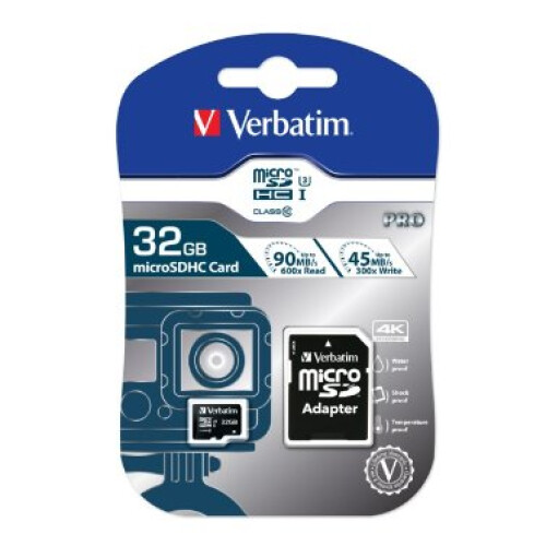 Verbatim Verbatim Pro 32GB microSDHC UHS Geschwindigkeitsklasse 3