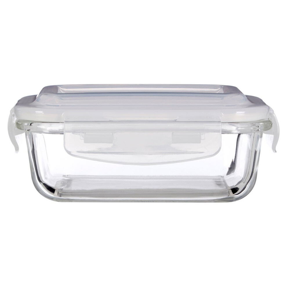 Durable 370 Ml Glass Container, Borosilicate Glass Food Organizer, Airtight Storage Container For Kitchen