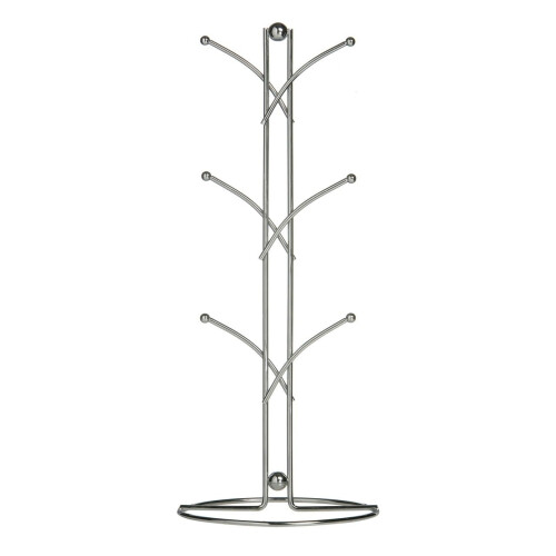 Premier Housewares 6 Cup Mug Tree, 39 cm - Chrome