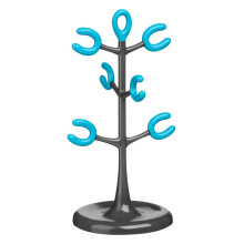 6 Cup Mug Tree - Grey/Blue
