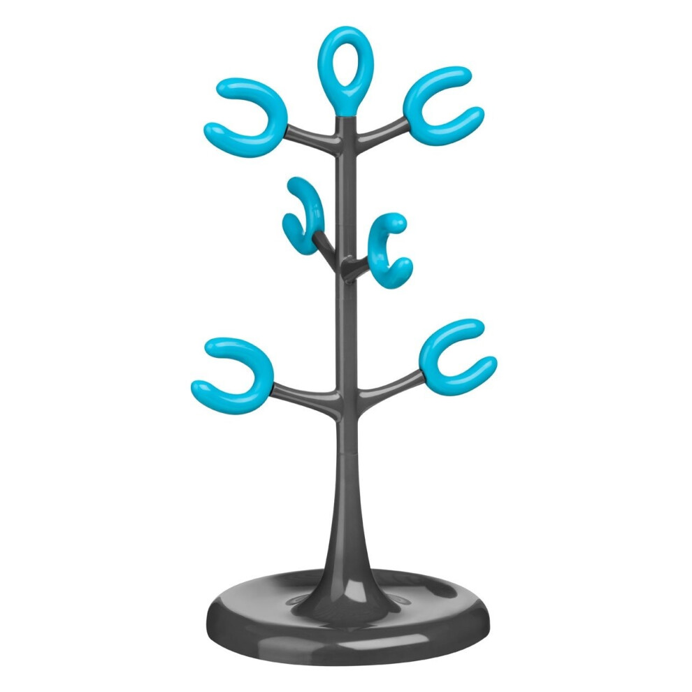 6 Cup Mug Tree - Grey/Blue