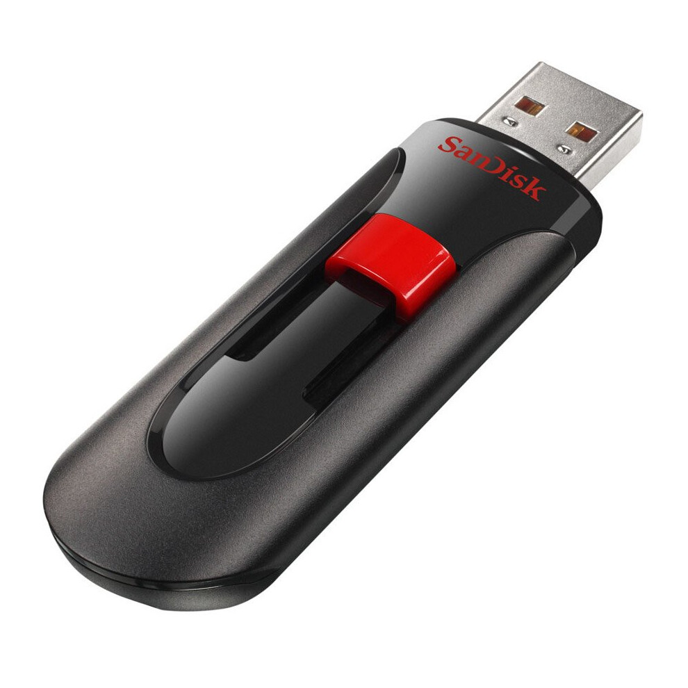 Sandisk Cruzer Glide 32Gb Usb 2.0 Type-A Black,Red Usb Flash Drive