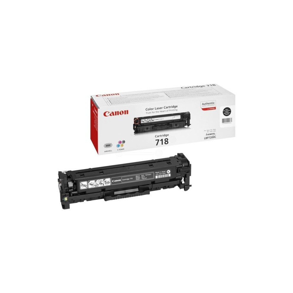 Canon 2662B002 (718BK) Toner black, 3.4K pages @ 5% coverage