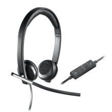 Cuffie - Cablate - Logitech - H650E - USB - Microfono stereo - Nero