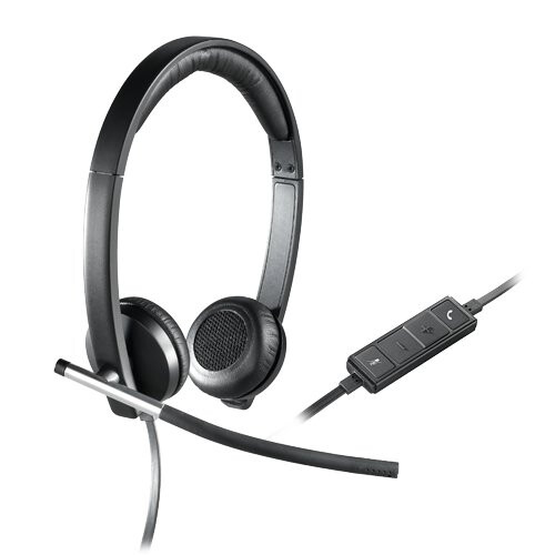 Logitech Cuffie - Cablate - Logitech - H650E - USB - Microfono stereo - Nero