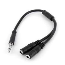 StarTech.com Headset adapter for headsets with separate headphone / microphone plugs - 3.5mm 4 position to 2x 3 position 3.5mm M/F audio splitter