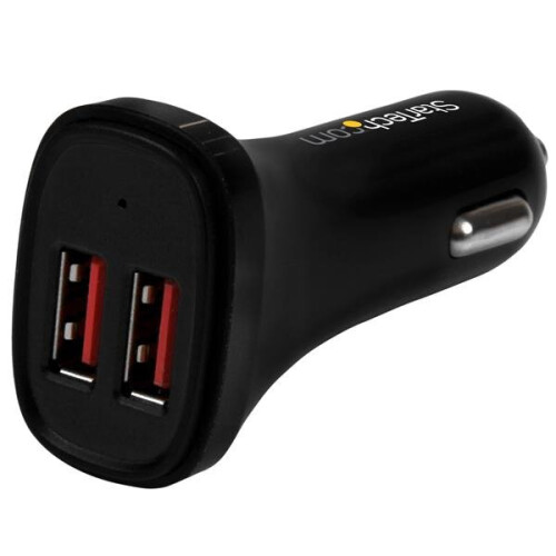 StarTech.com StarTech.com Dual-Port USB Car Charger - 24W/4.8A - Black