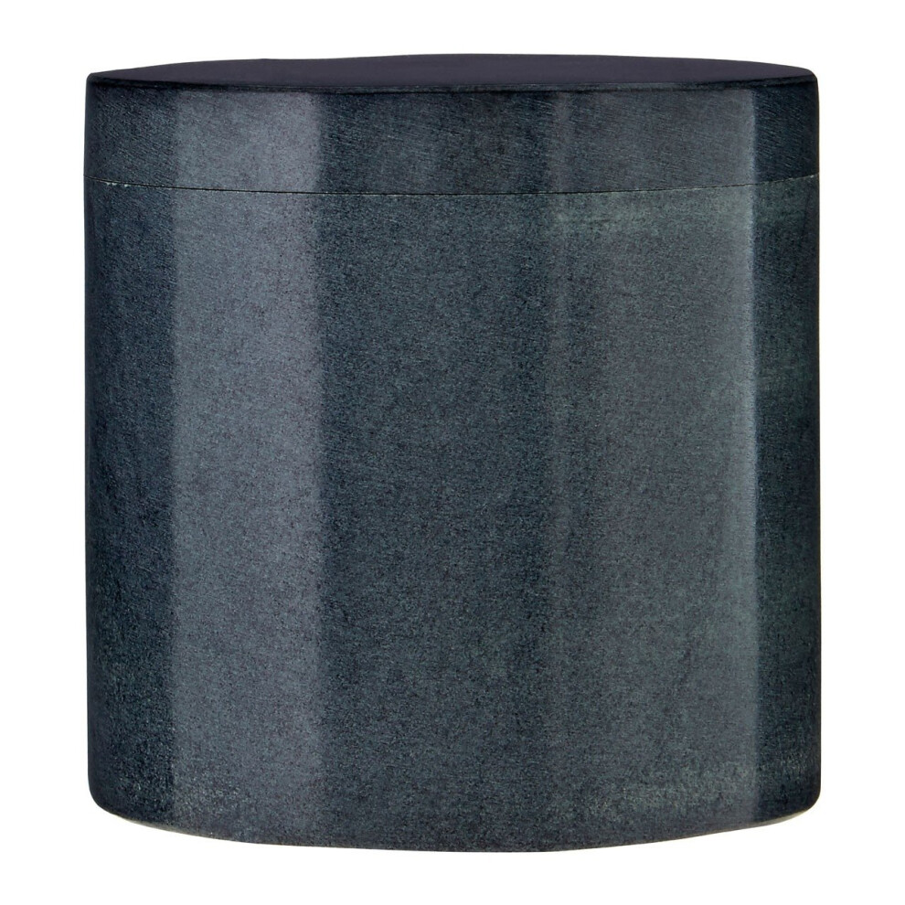 Marble Cotton Jar - Dark Grey