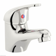 Chrome Mono Basin Mixer Tap & Clicker Plug | Single Lever Bathroom Tap