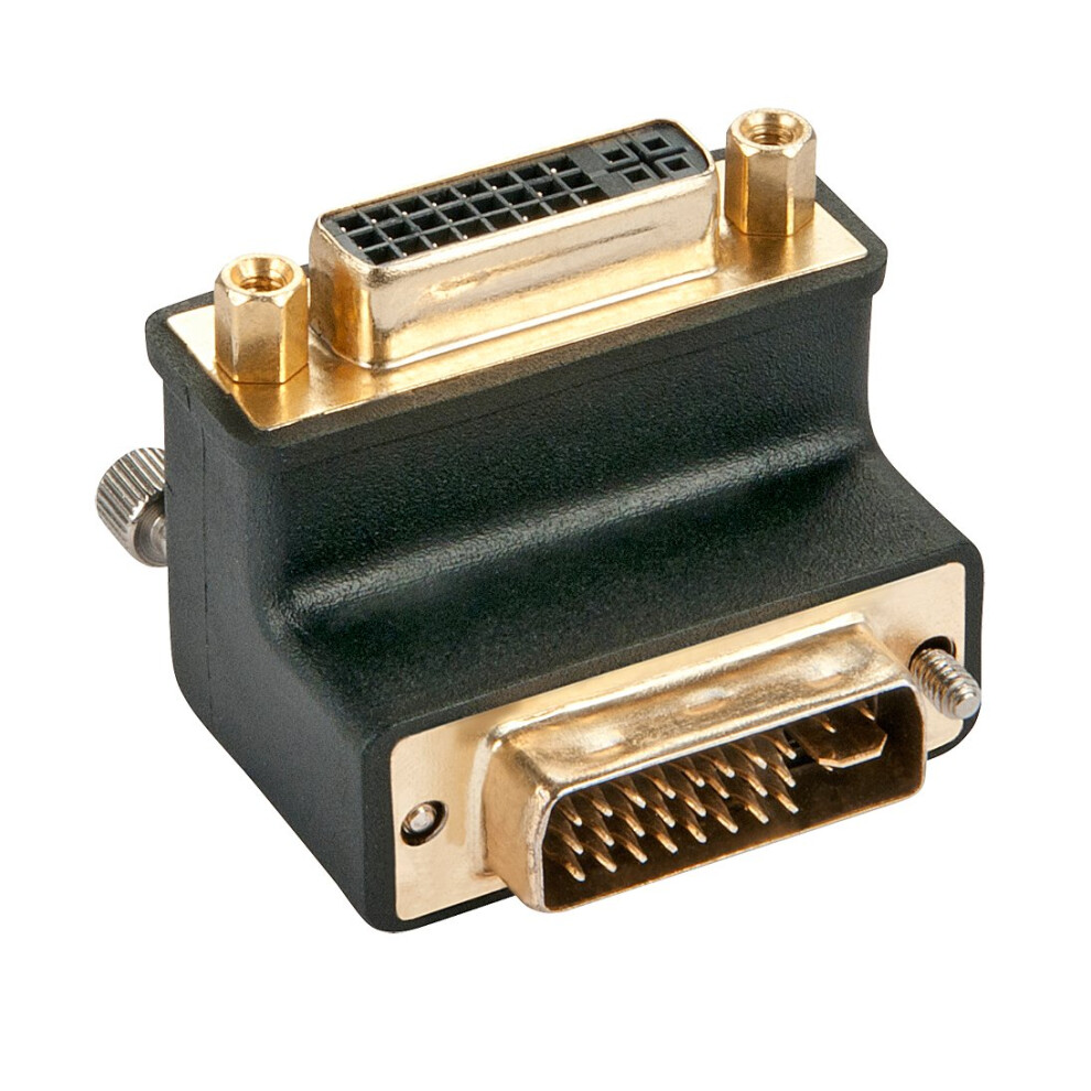 Lindy Dvi-I Male To Dvi-I Female 90Â° Adapter Down 4002888412520