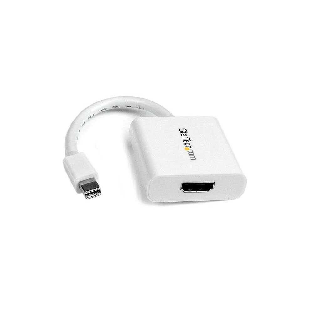 StarTech.com Mini DisplayPort to HDMI Video Adapter Converter - White