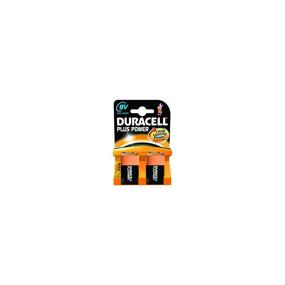 Duracell 9V Cell Plus Power Battery Pack Of 2 Mn1604/6Lr6