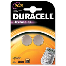 Pack piles DURACELL BOUTON LITHIUM 3V 2016 DL/CR2016 x 2 u