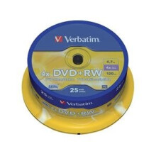 DVD+RW VERBATIM - 120 min - 4,7 Go - 4x - Confezione da 25