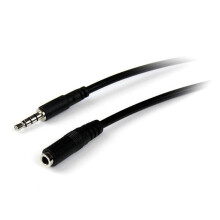 2 m 3,5 mm TRRS hoofdtelefoonverlengkabel - 2 m 4 posities 3,5 mm TRRS hoofdtelefoonverlengkabel - M/F - MUHSMF2M