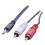 Lindy 35683 5m 2 x RCA 3.5mm Black 1