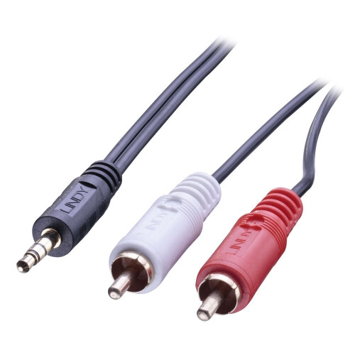 Lindy 35683 5m 2 x RCA 3.5mm Black