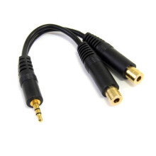 CABLE DISTRIBUIDOR ESTÉREO STARTECH - Mini-jack 3,5 mm Macho a 2x mini-jack 3,5 mm Hembra - 15 cm