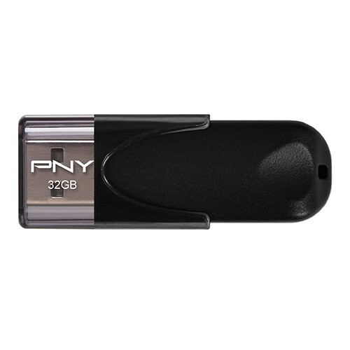 PNY Attaché 4 32GB USB 2.0 Type-A Flash Drive Black