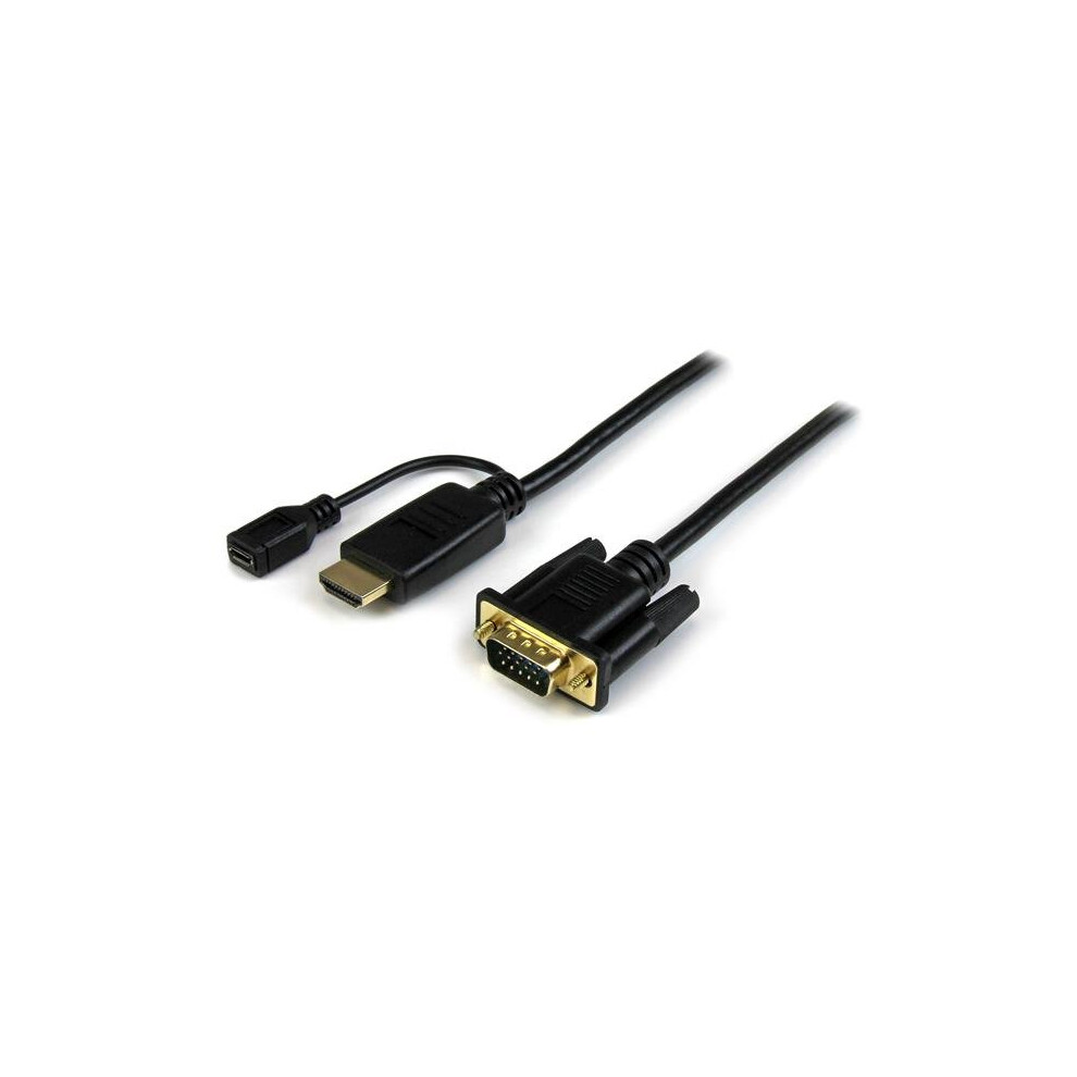 StarTech.com 3 ft HDMI to VGA active converter cable - HDMI to VGA adapter - 1920x1200 or 1080p