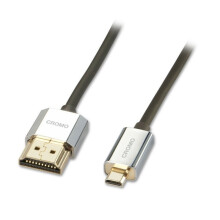 Cavo HDMI Slim LINDY - compatibile HDMI 2.0 Ultra HD con Ethernet CROMO - tipo A/D - 2m