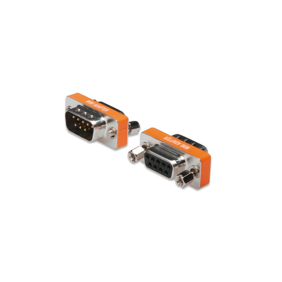 Digitus Zero Modem Adapter D-Sub9 Metal Housing M/F Vga (D-Sub) Vga (D-Sub) Orange/Silver 4016032319702